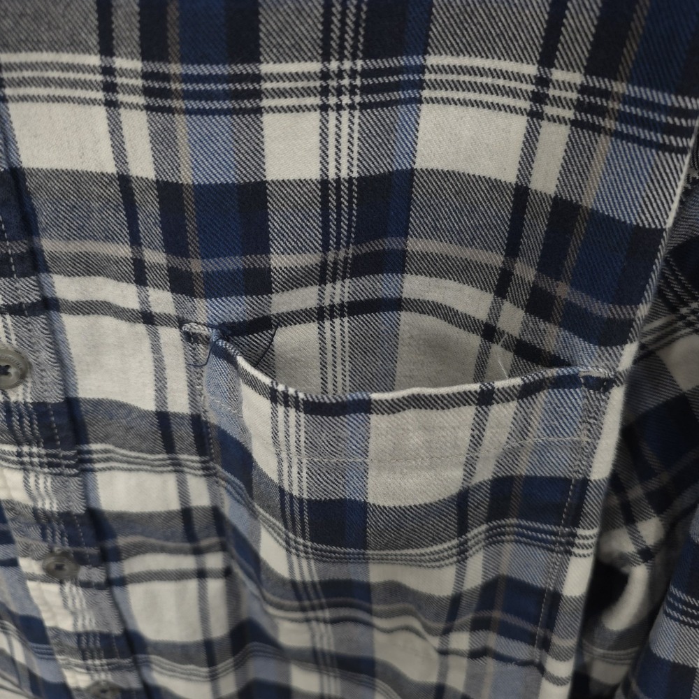 Eddie Bauer Flannel Shirt Mens XLT Plaid Button Up Relaxed Fit Heavyweight - Picture 4 of 11